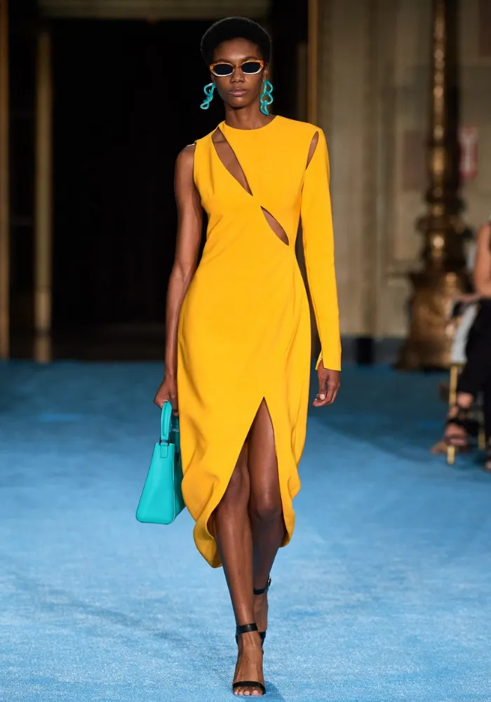 One Sleeve Cut Out Dress