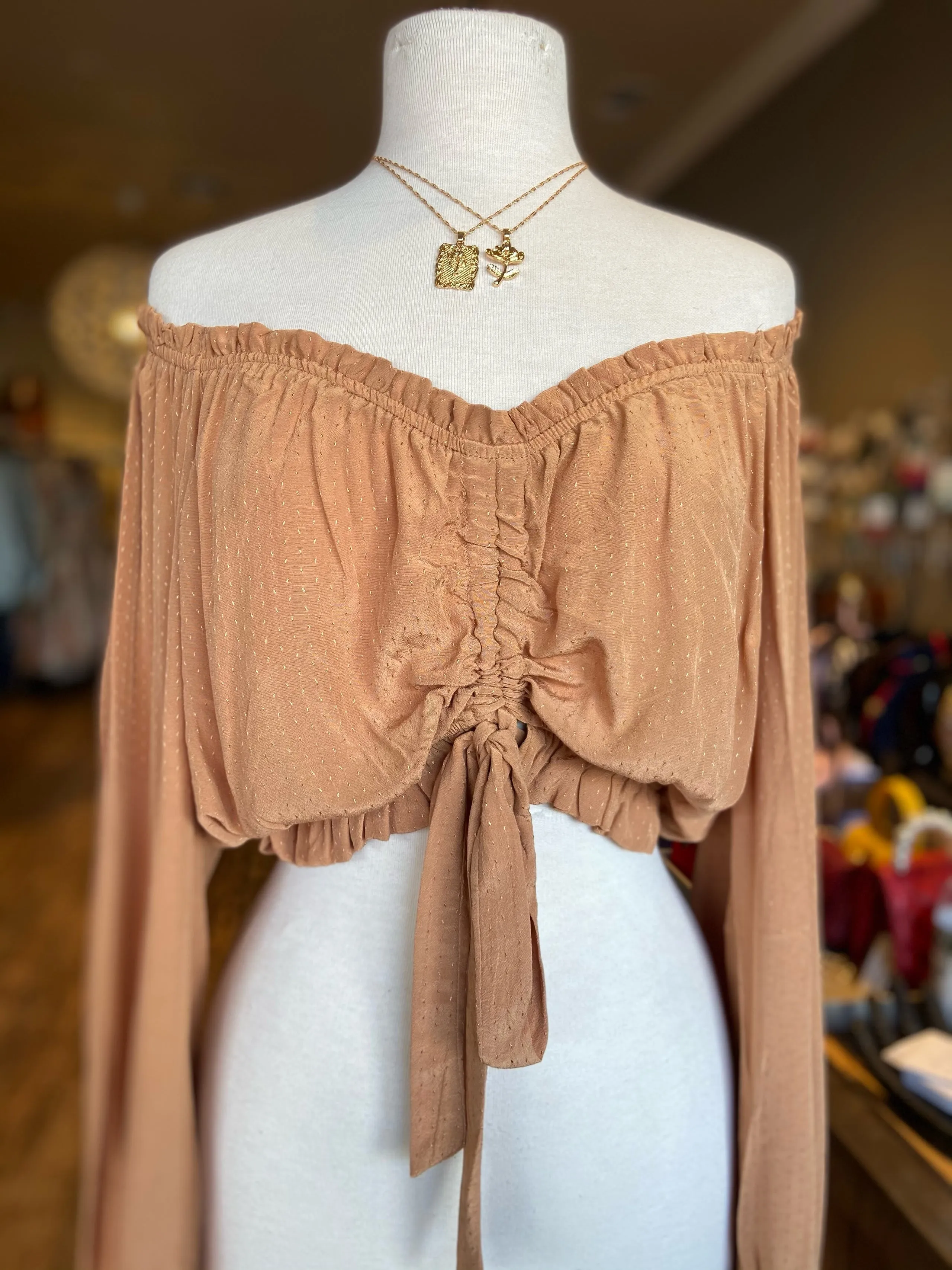 O/S Ruffle Rouge Crop