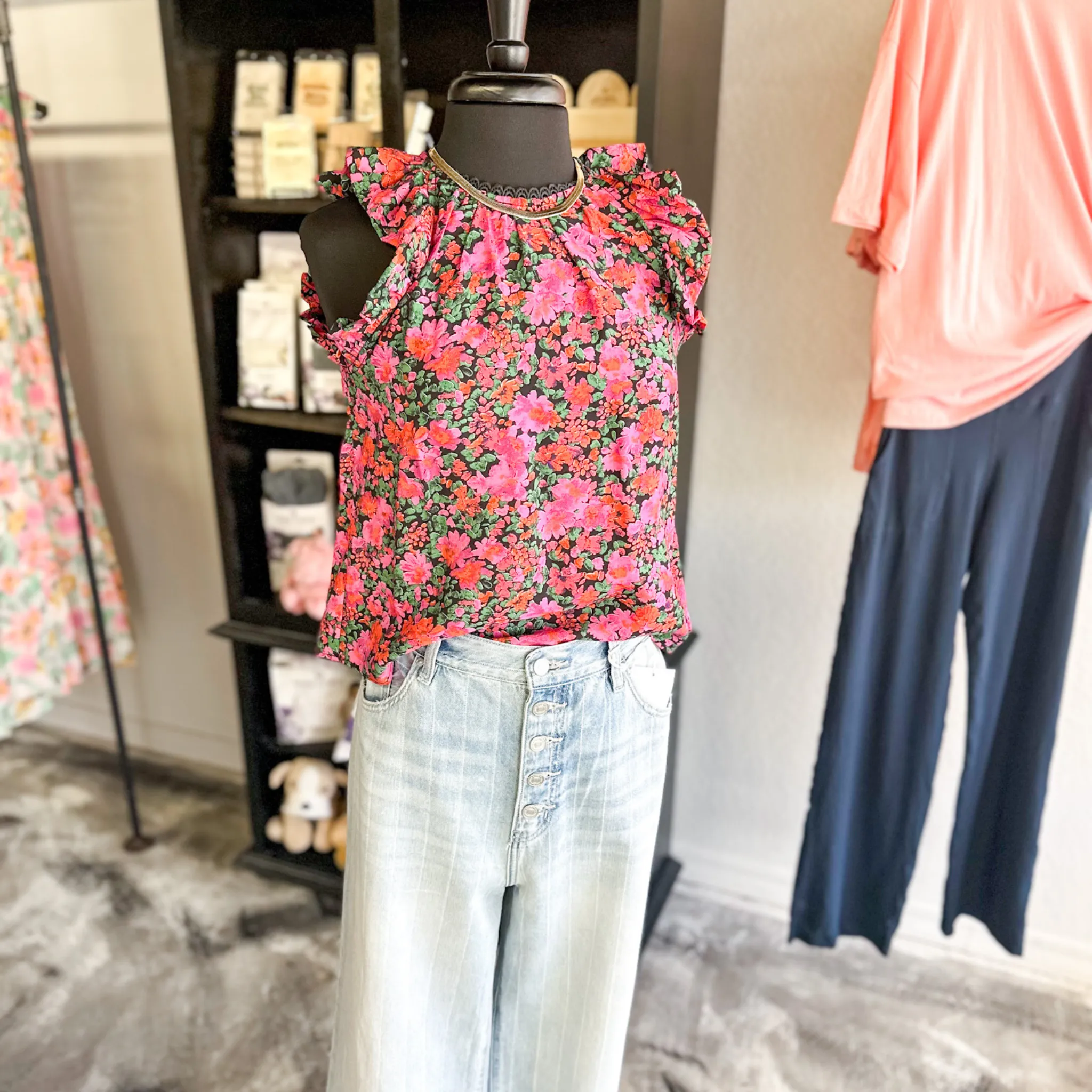 Pack a Punch Multi Colored Floral Top