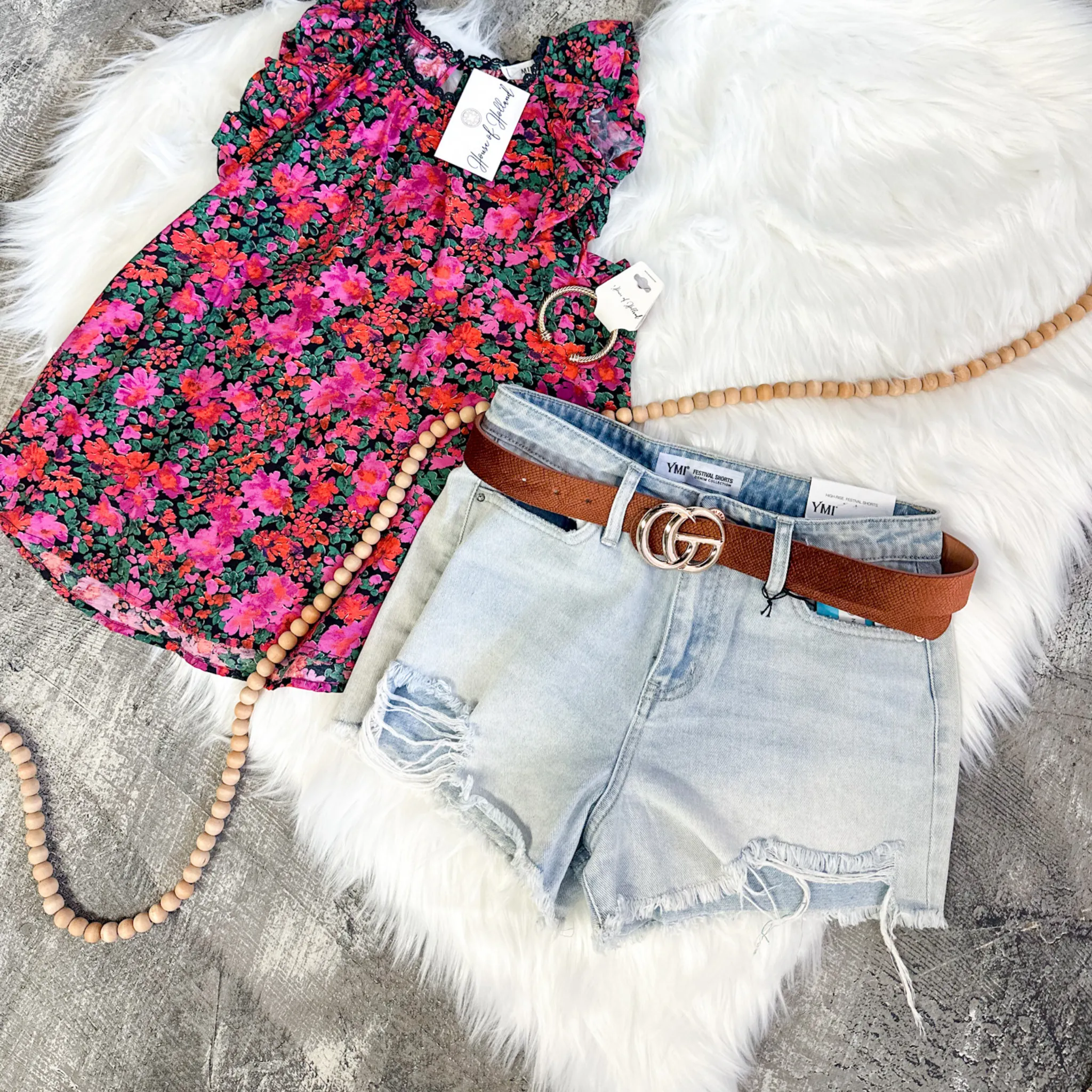 Pack a Punch Multi Colored Floral Top