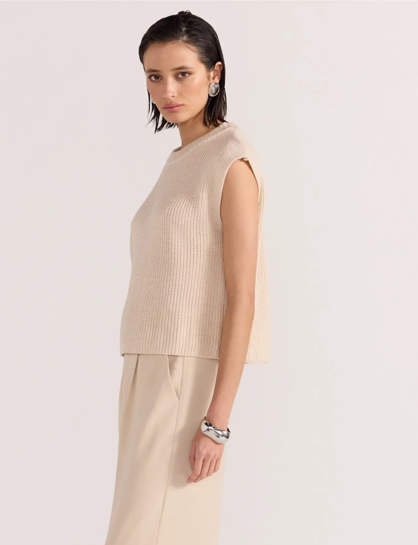 Petra Knit Top | Natural