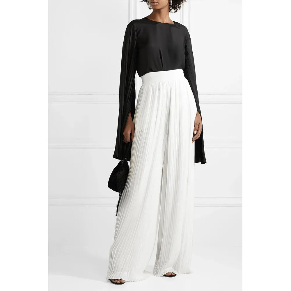 Pleated Wide Leg Pant