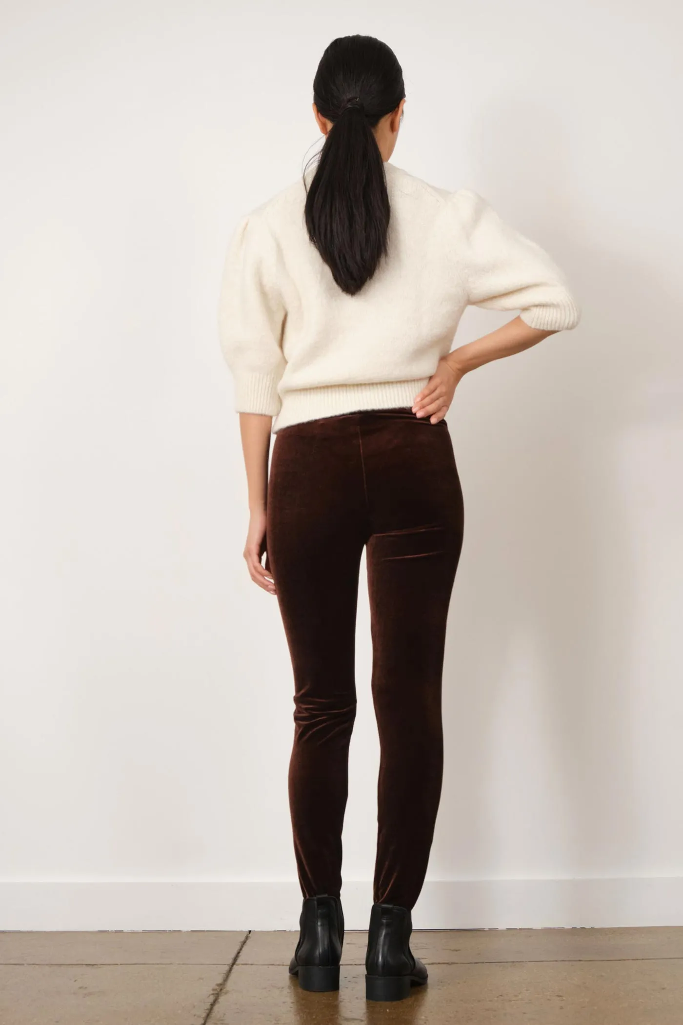 PULL ON SKINNY Velvet Brown