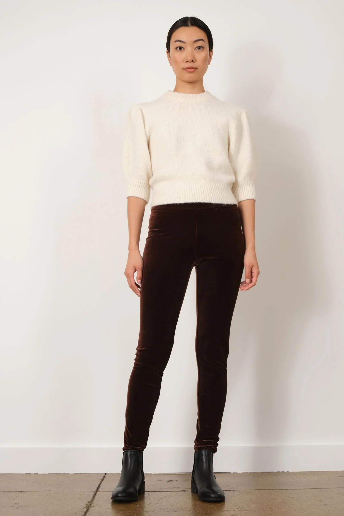 PULL ON SKINNY Velvet Brown