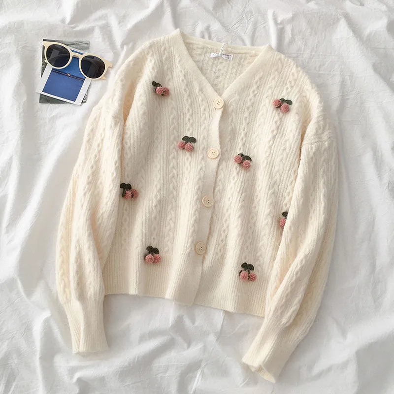 "CUTE CHERRY GIRLS" SWEATER S032502