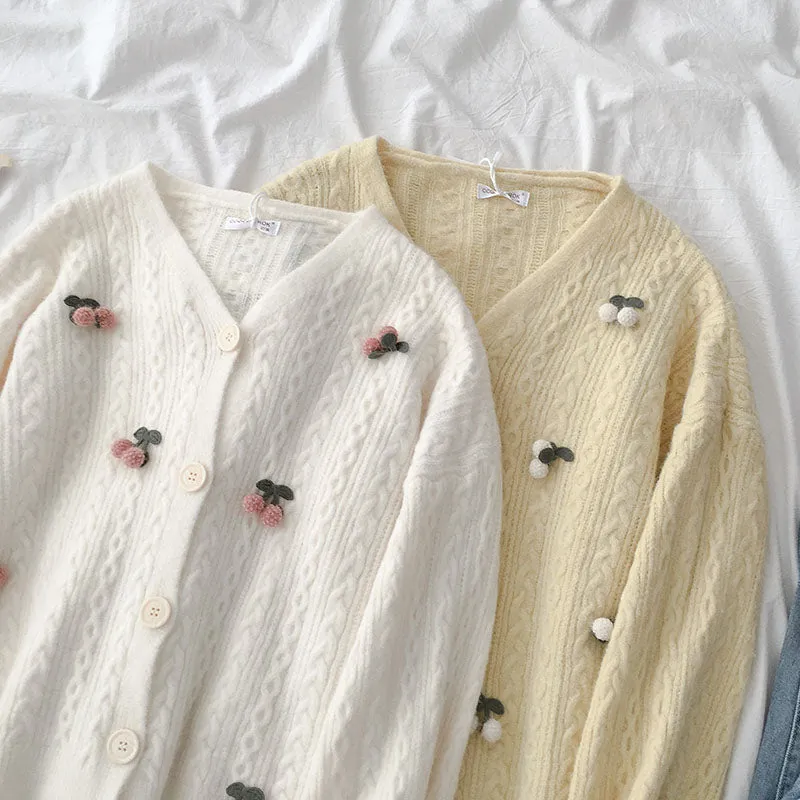 "CUTE CHERRY GIRLS" SWEATER S032502