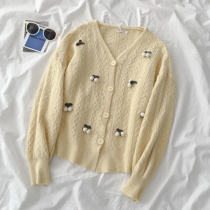 "CUTE CHERRY GIRLS" SWEATER S032502