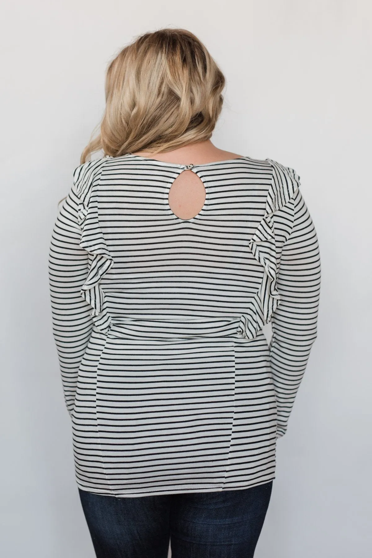 Radiant in Ruffles Long Sleeve Top - White