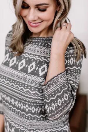 Read The Fine Print Aztec Top