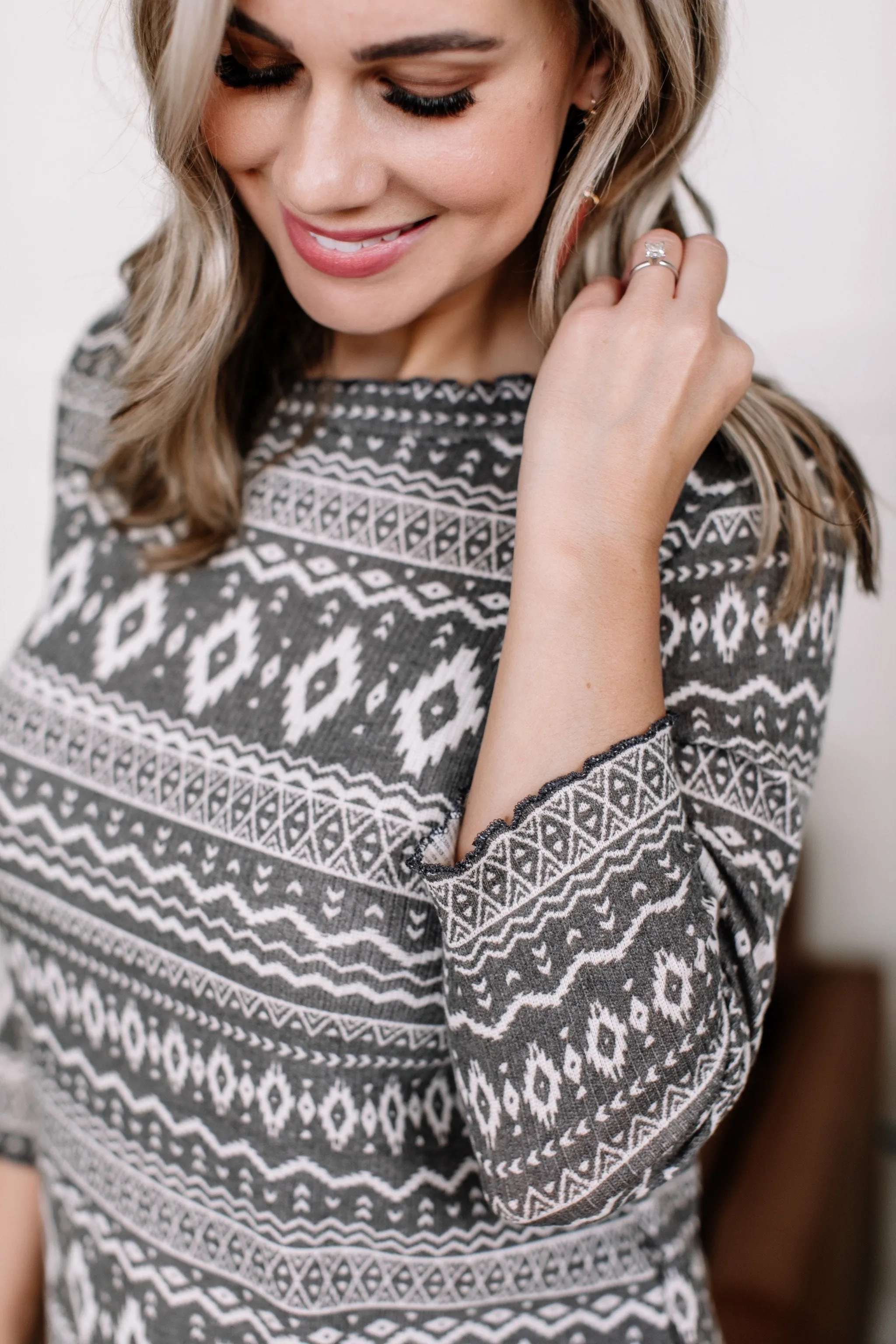 Read The Fine Print Aztec Top