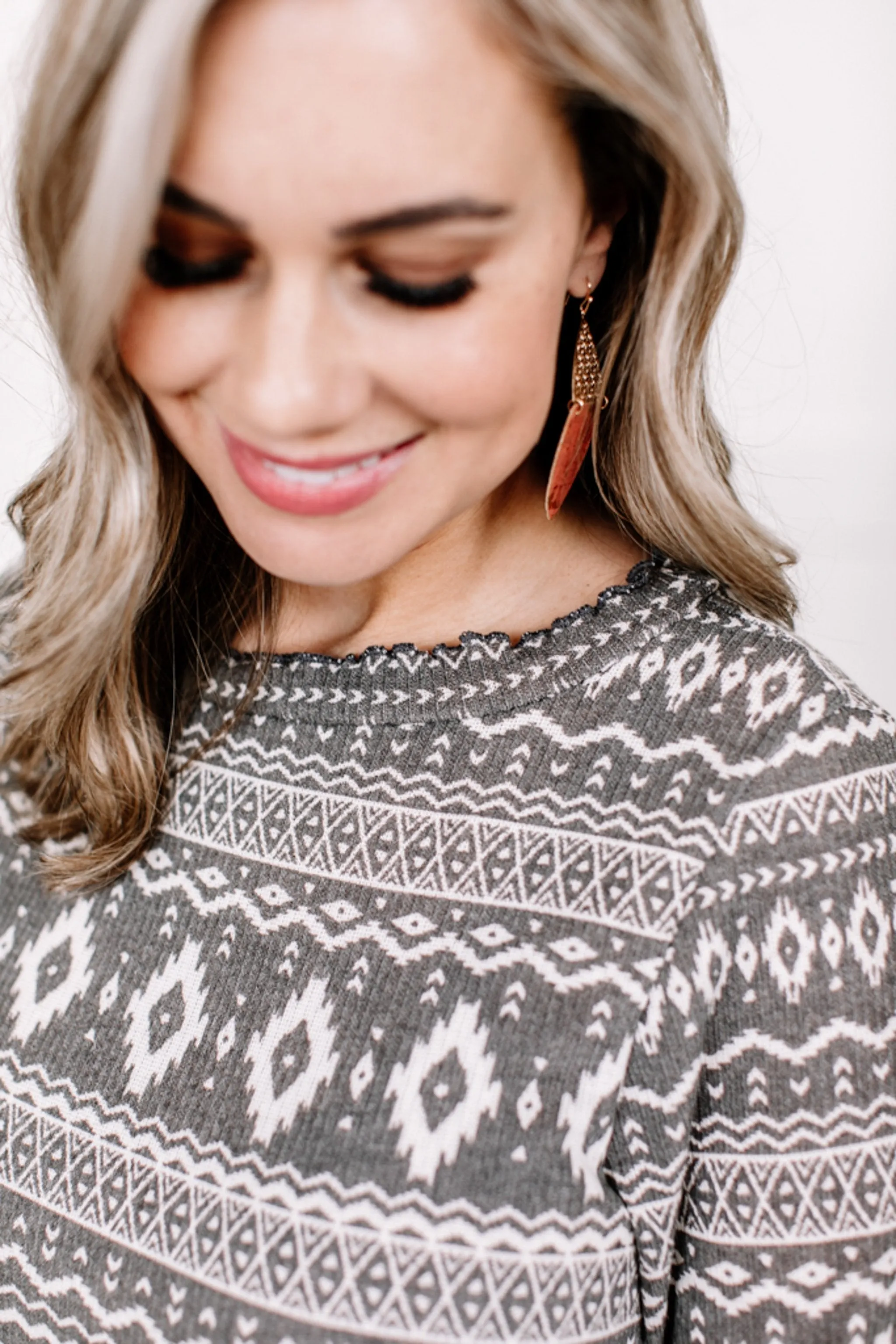 Read The Fine Print Aztec Top