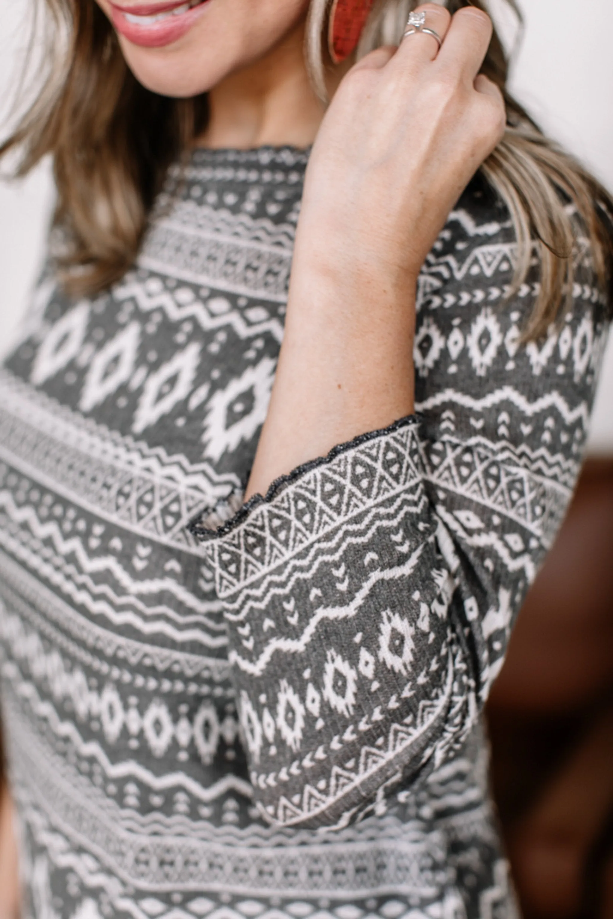 Read The Fine Print Aztec Top