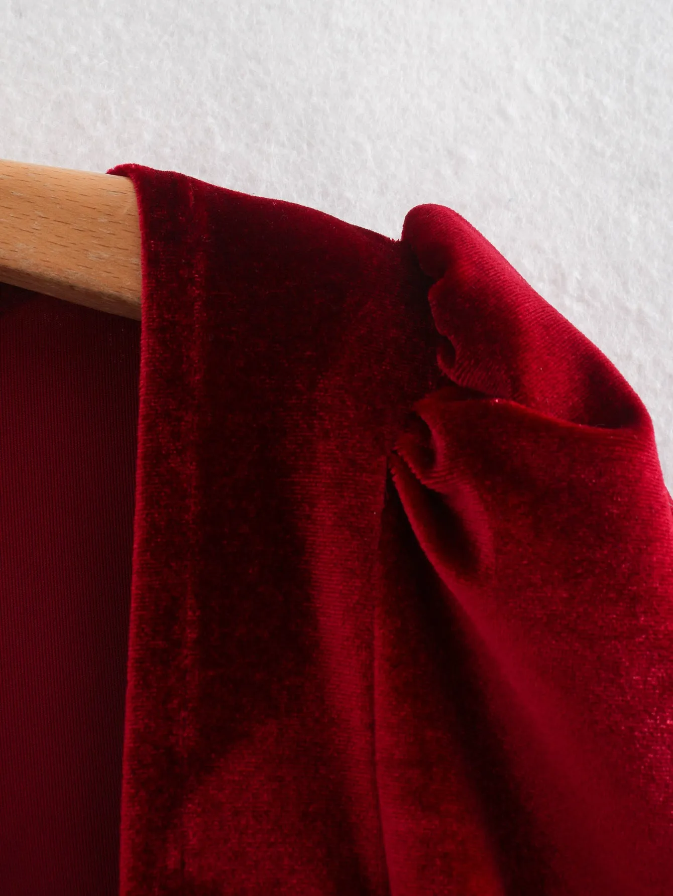 Red Square Collar Vintage Velvet Party Bodycon Mini Dresses