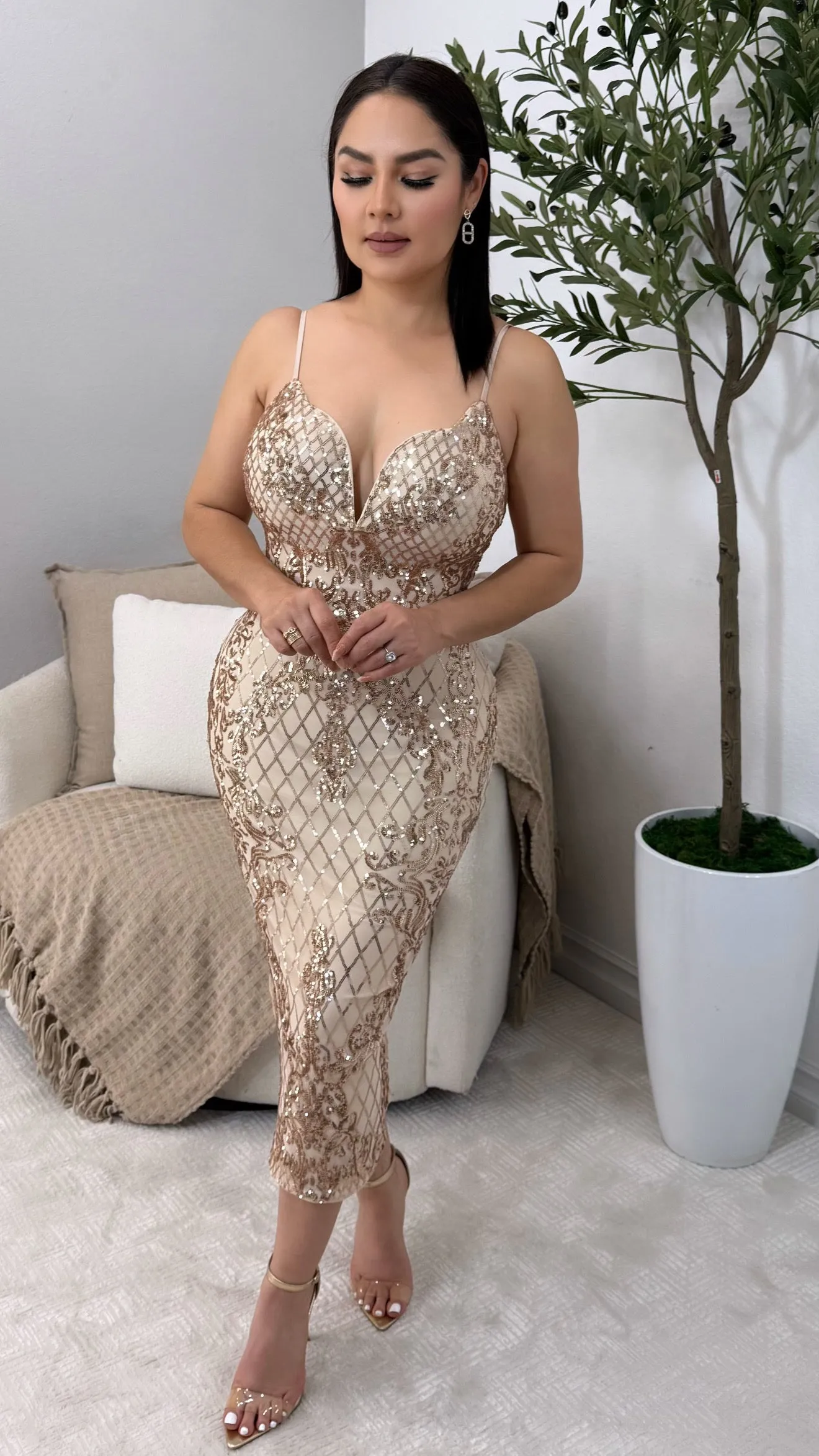 ROMINA CHAMPAGNE DRESS