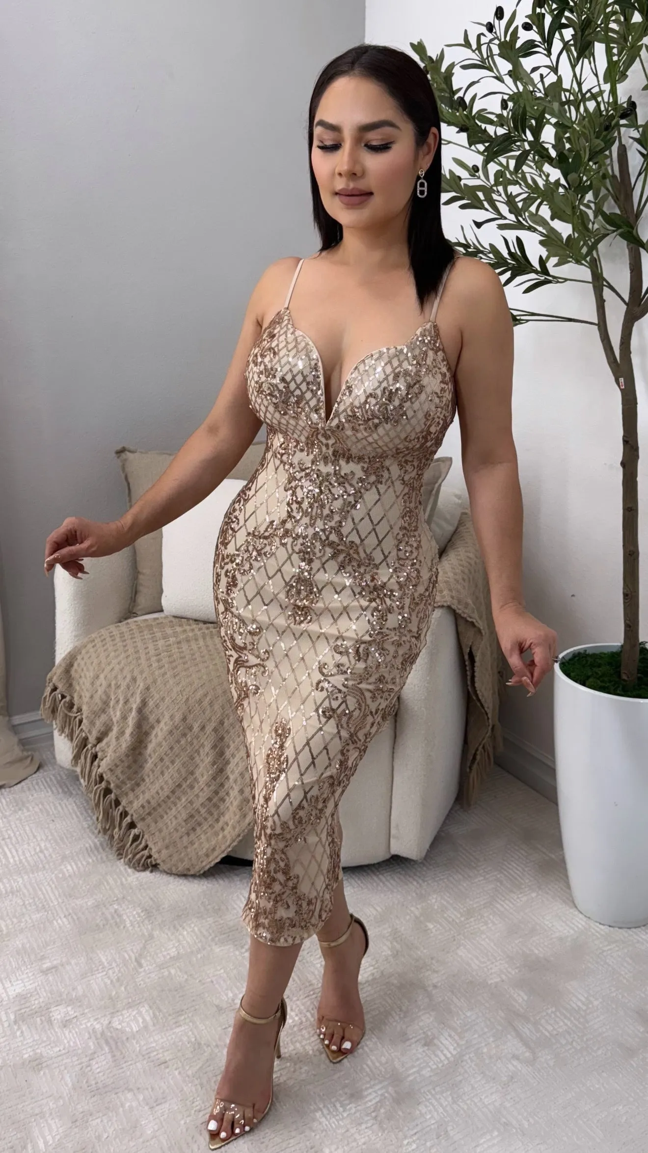 ROMINA CHAMPAGNE DRESS