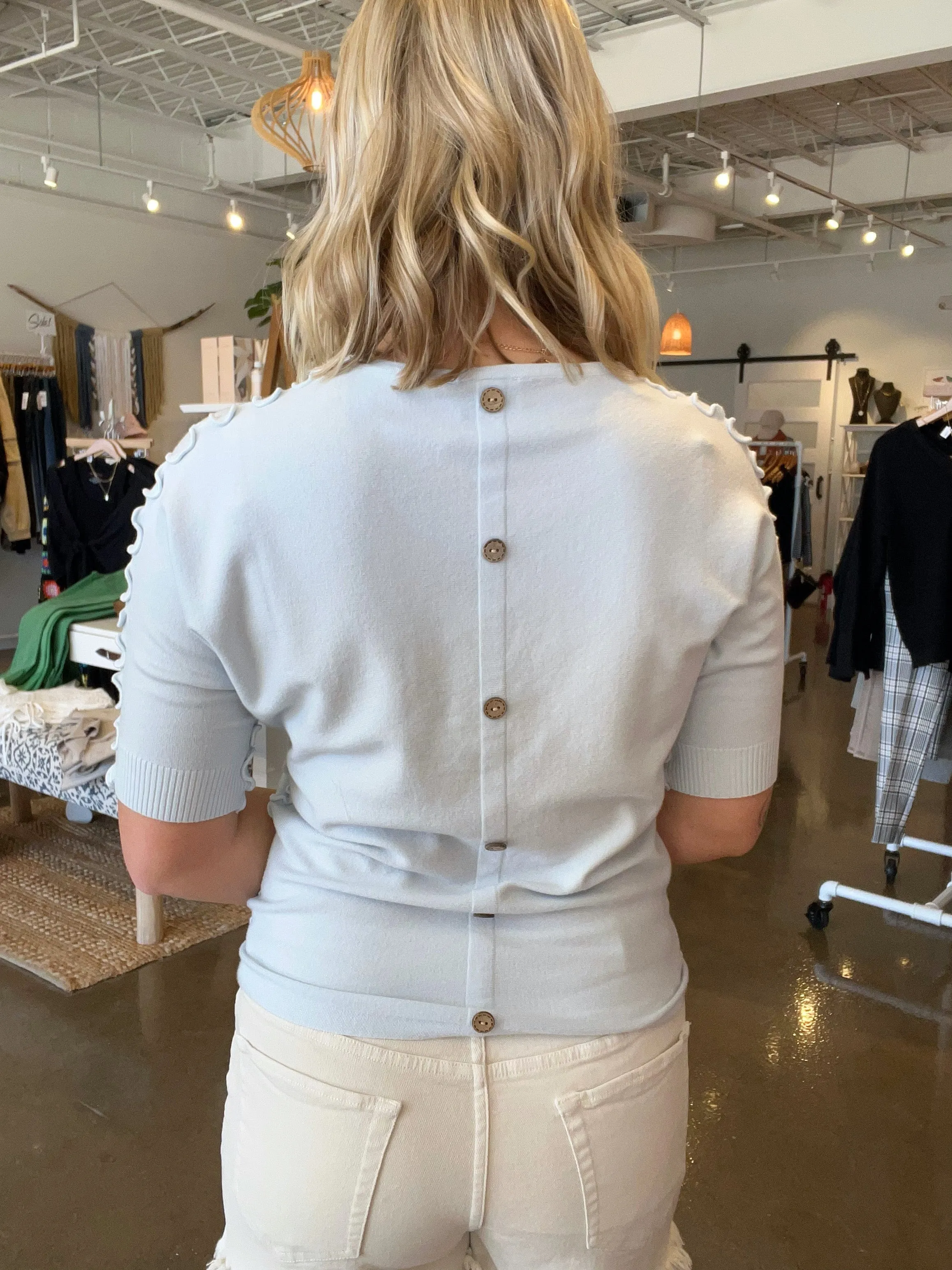 Ruffle Dolman Top
