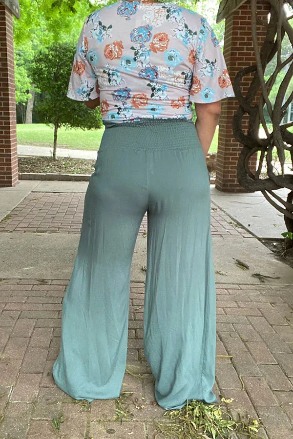 Sage wide leg pants