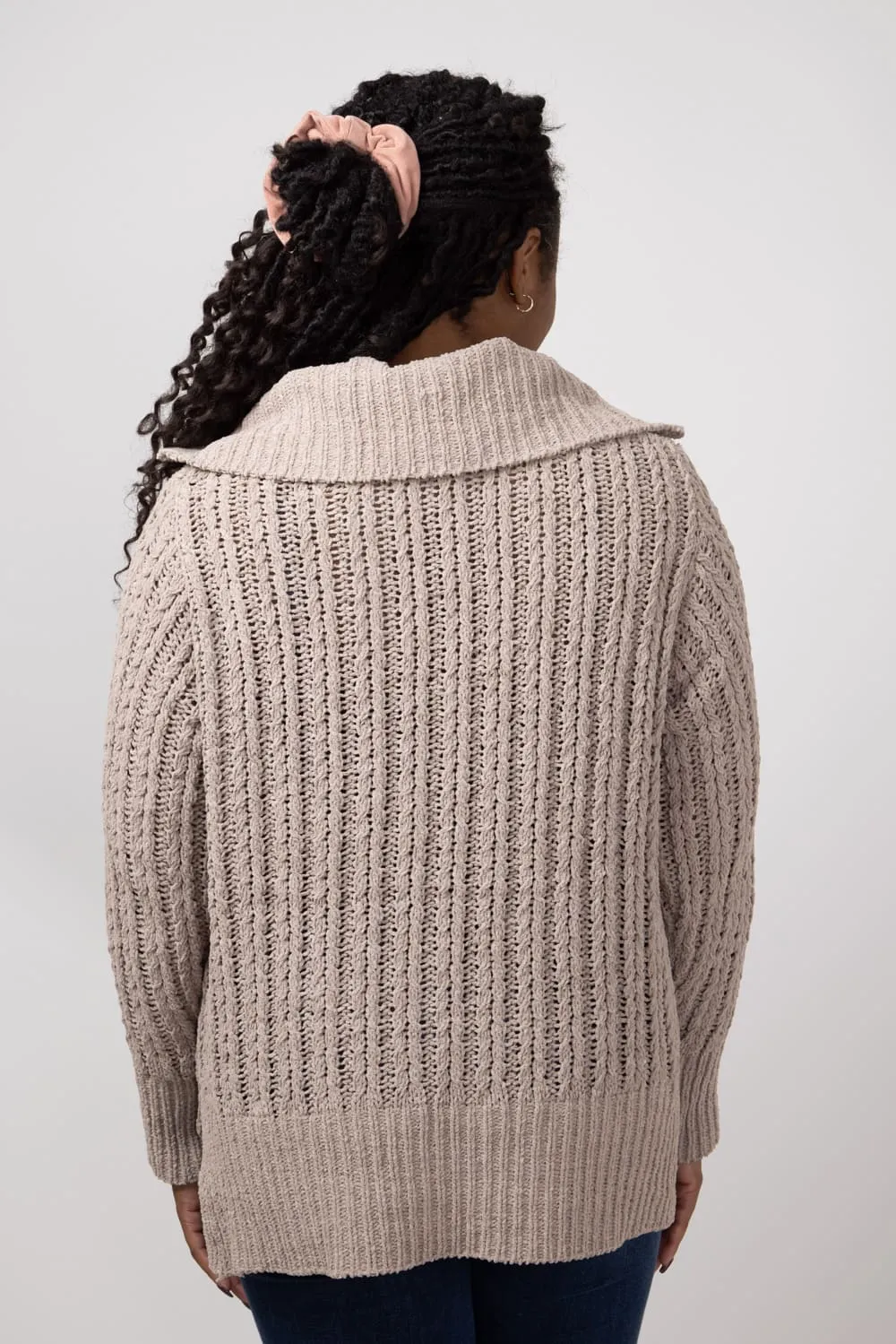 Simply Southern So Soft Quarter Zip Sweater for Women in Tan | PP-0224-SWTR-SOSFT-TAN