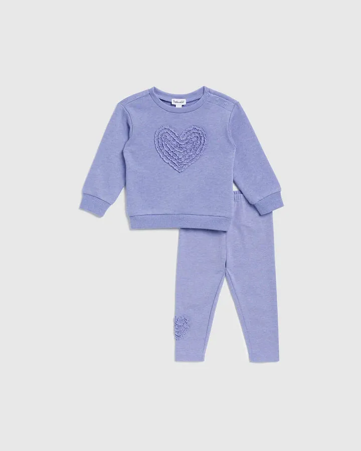 Splendid Infant Girl Ruffle Hearts Set