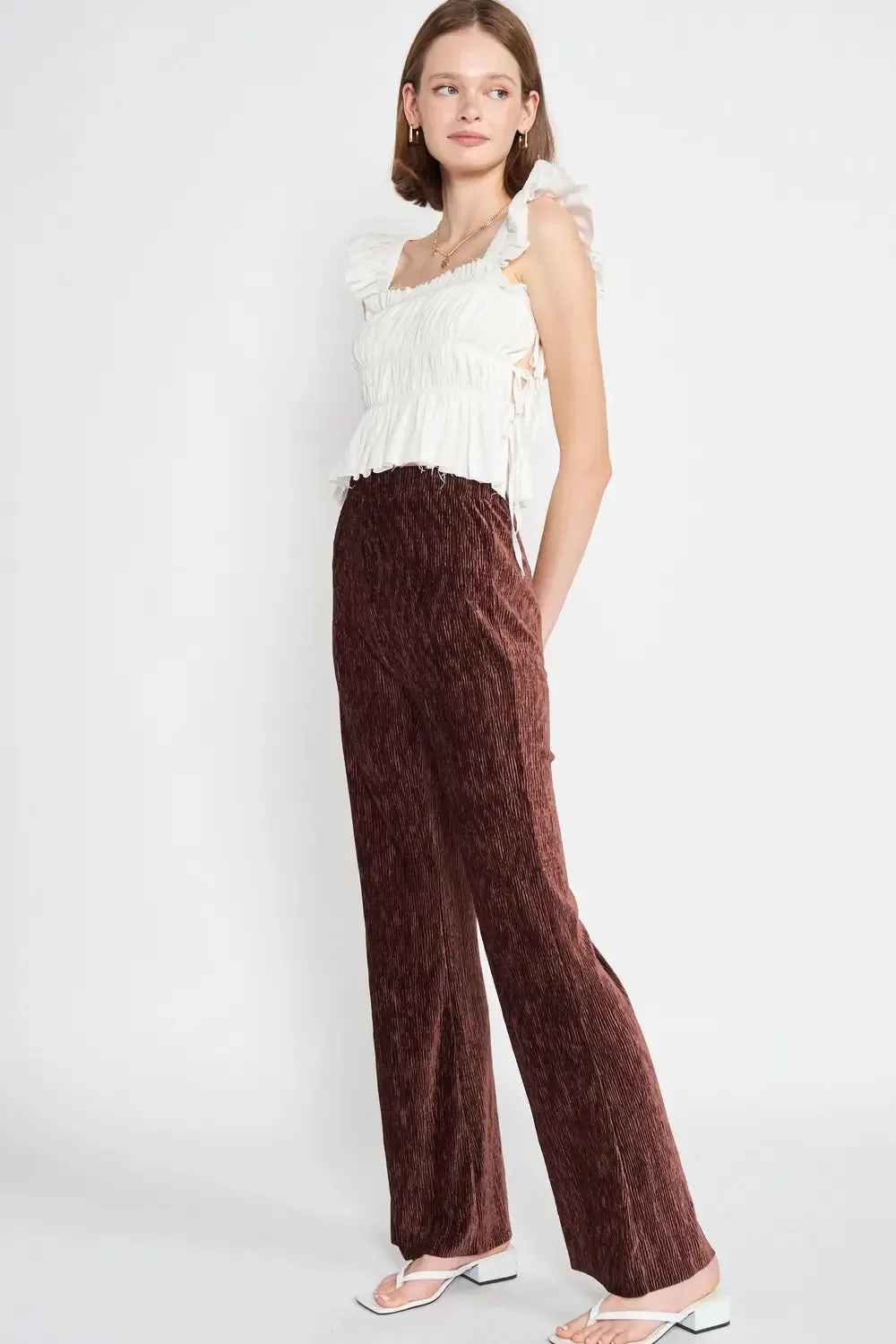 Square Neck Ruffle Tank
