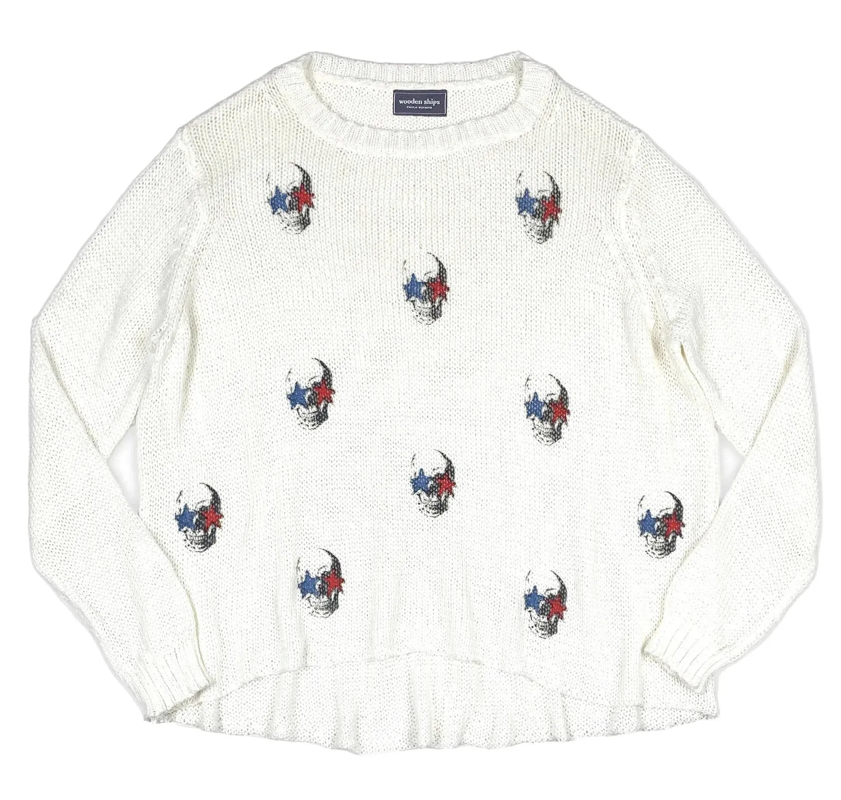 Starry Eyed Crew Cotton by Wooden Ships | White/Flag