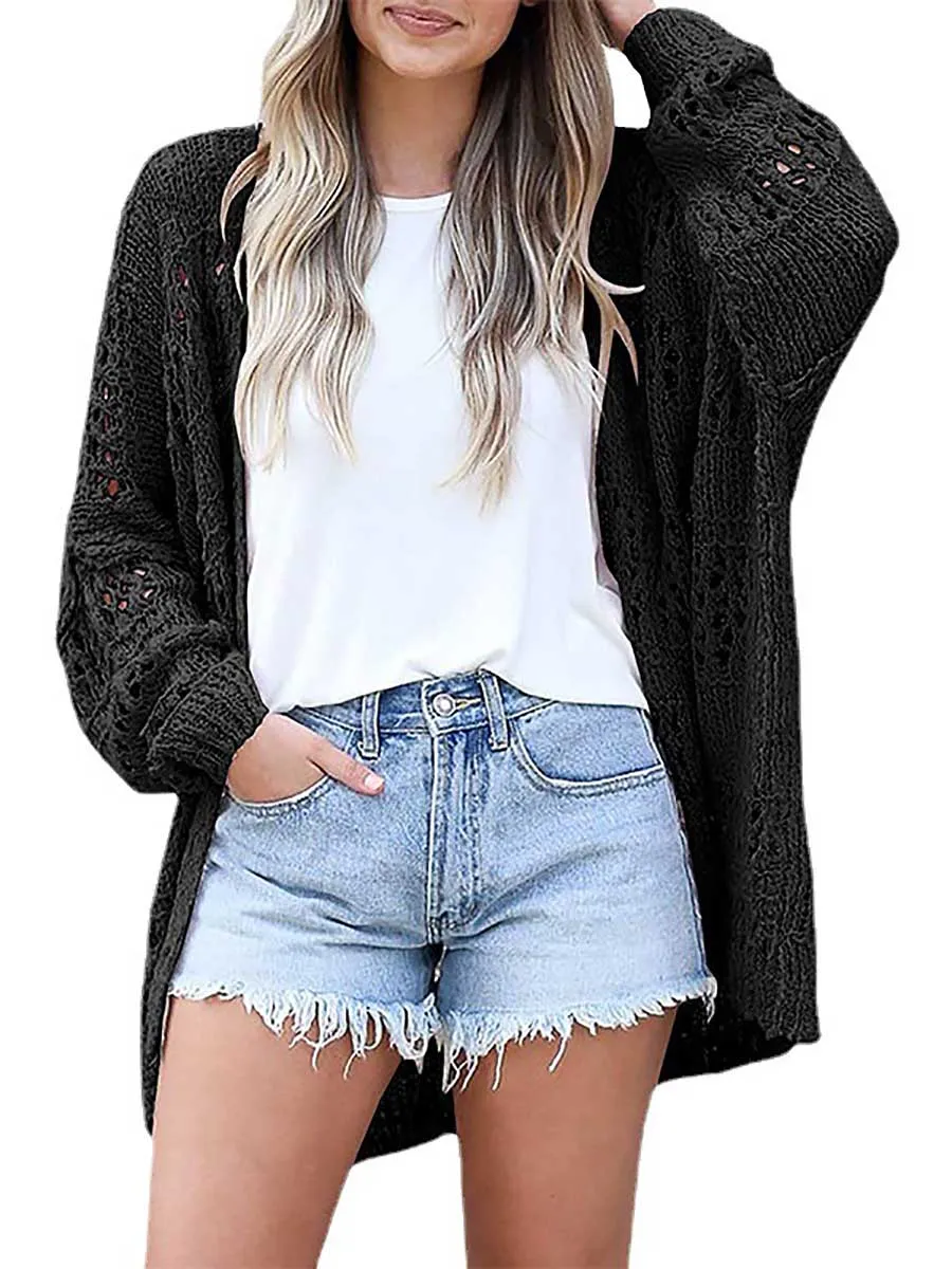Stunncal Loose Sweater Cutout Knit