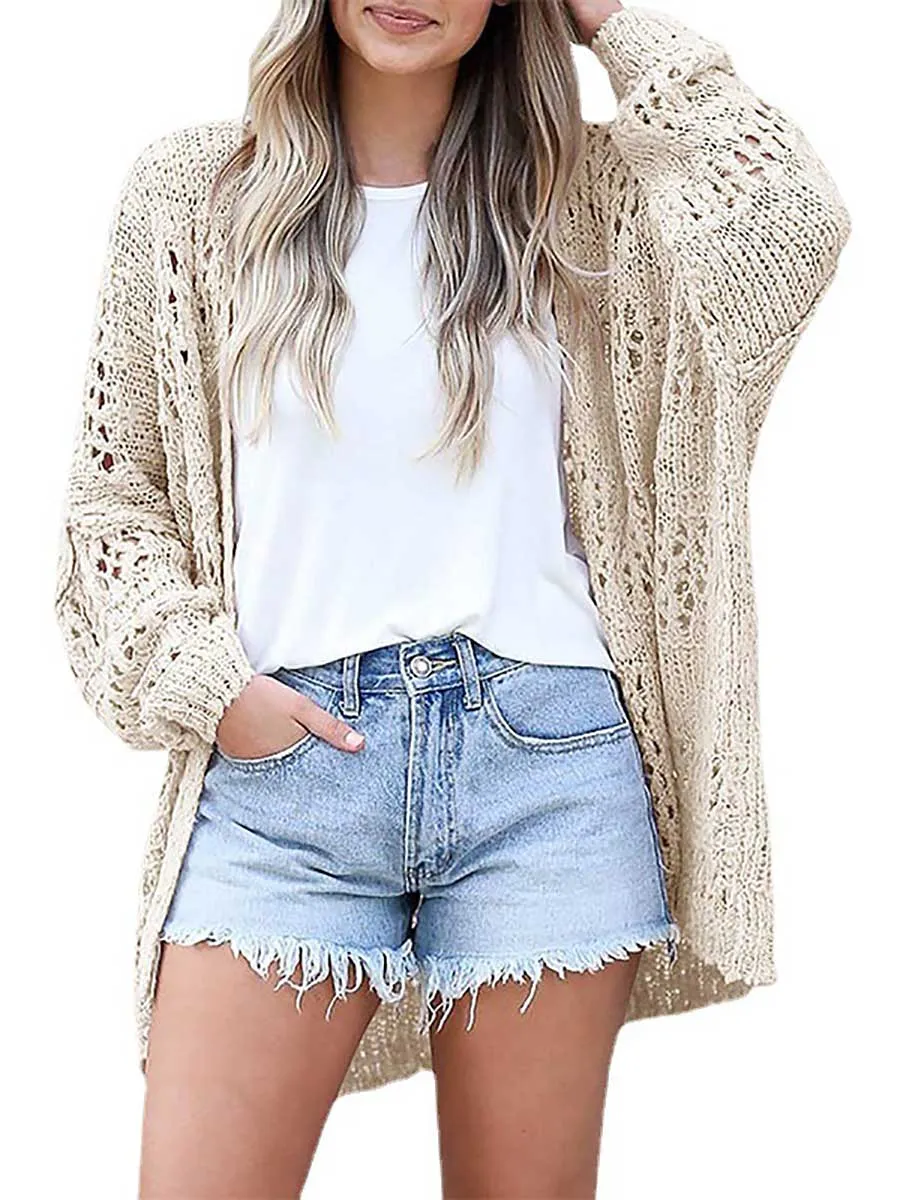 Stunncal Loose Sweater Cutout Knit