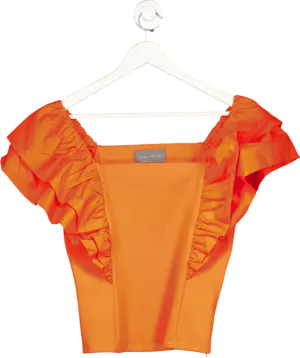 Sunday in Brooklyn Orange Sunday In Brooklyn Ruffle Sleeve Top UK S