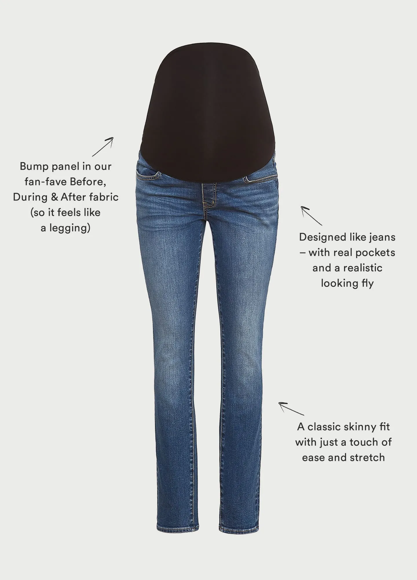 The Over The Bump Slim Maternity Jean