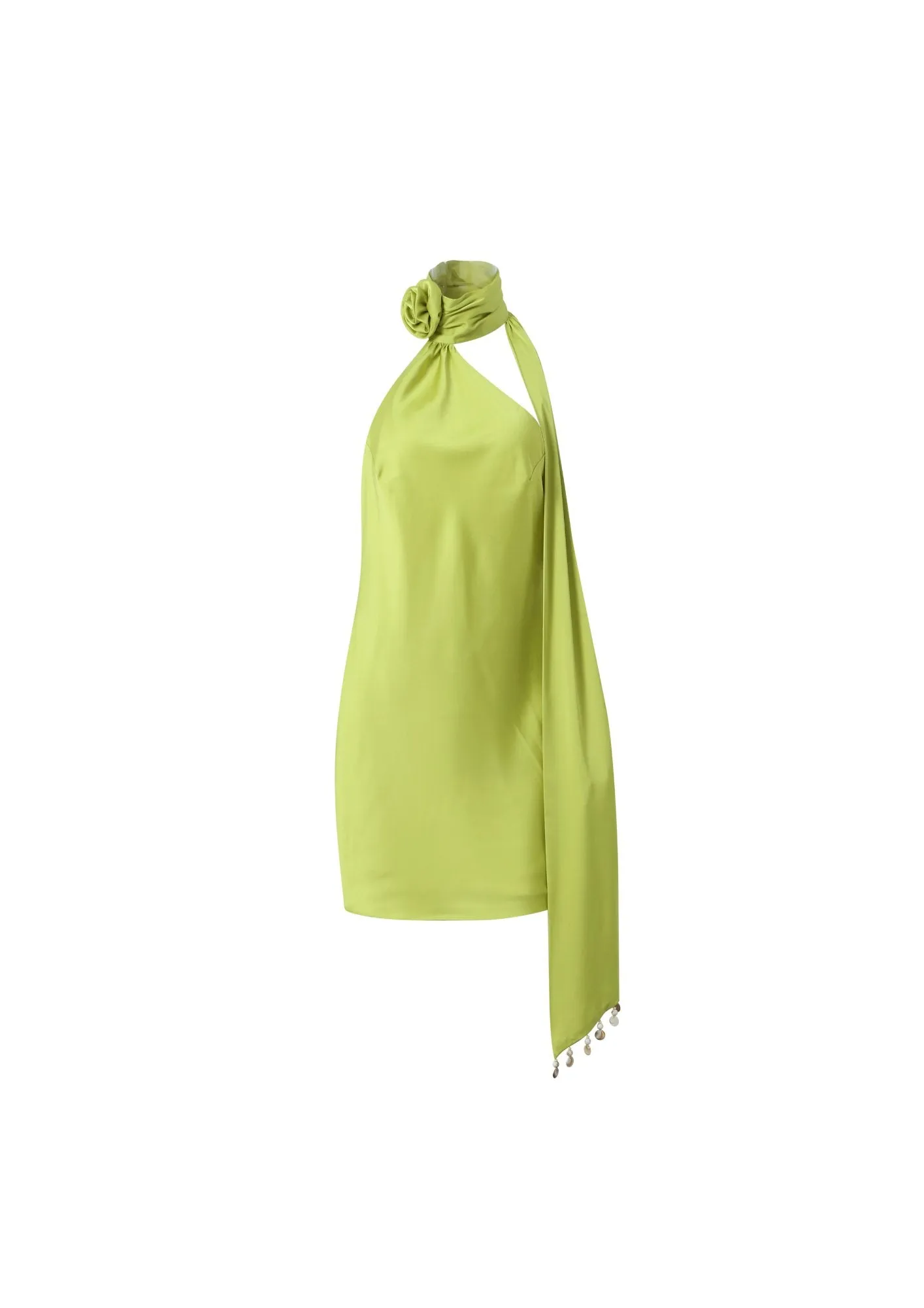 The Sienna Halterneck Dress in Green