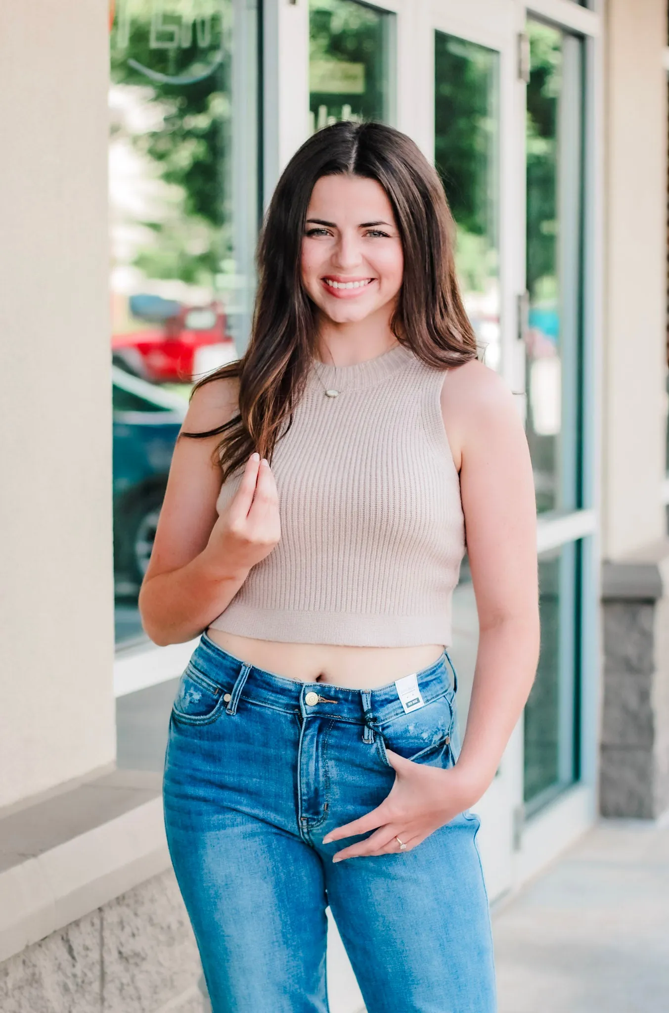The Way it Is Summer Tank Sweater in Cocoa