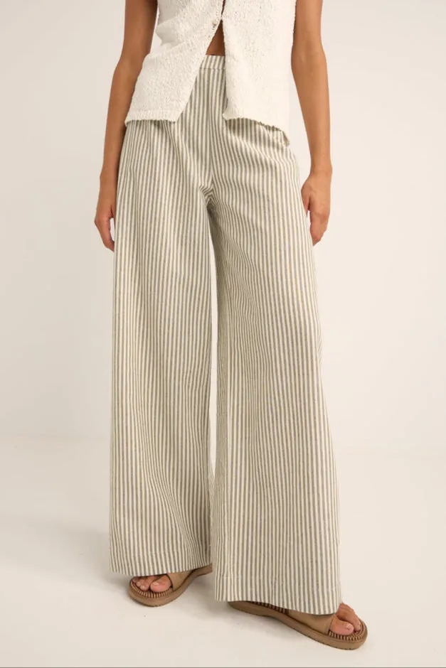 Valley Stripe Wide Leg Pant