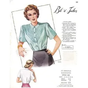 Vintage Maisonette Fabric Swatch 1940s 8x11 462