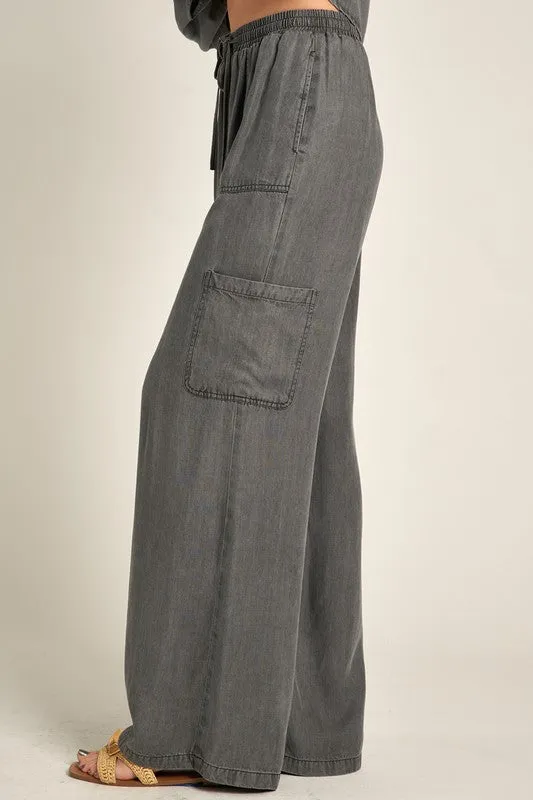 Wide Leg Tencel Pants