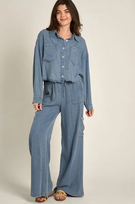 Wide Leg Tencel Pants