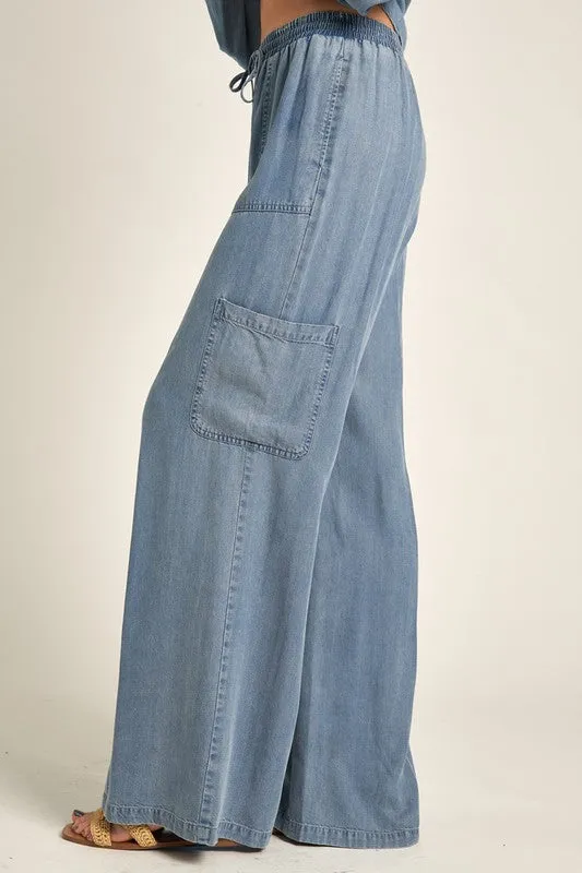 Wide Leg Tencel Pants