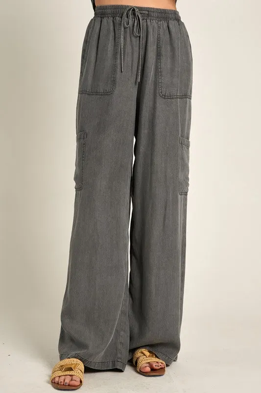 Wide Leg Tencel Pants