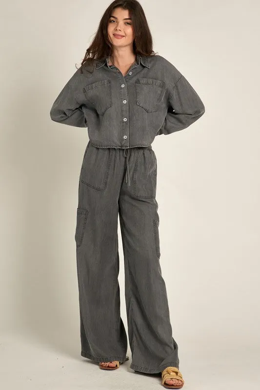 Wide Leg Tencel Pants