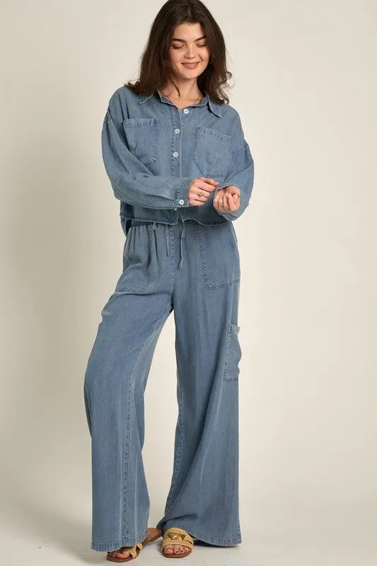 Wide Leg Tencel Pants