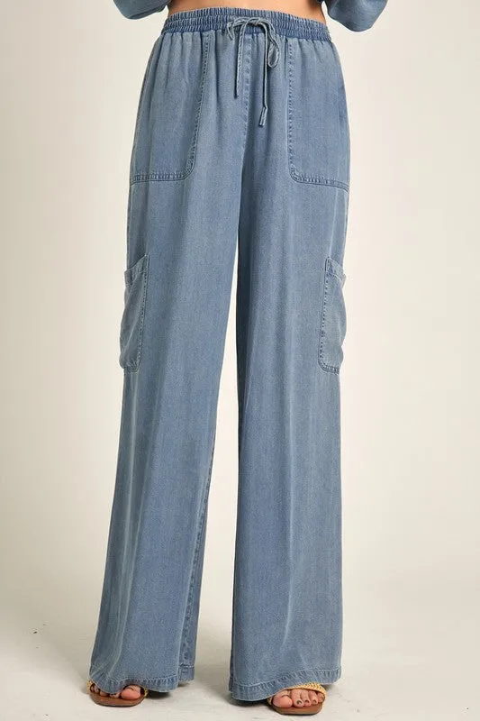 Wide Leg Tencel Pants