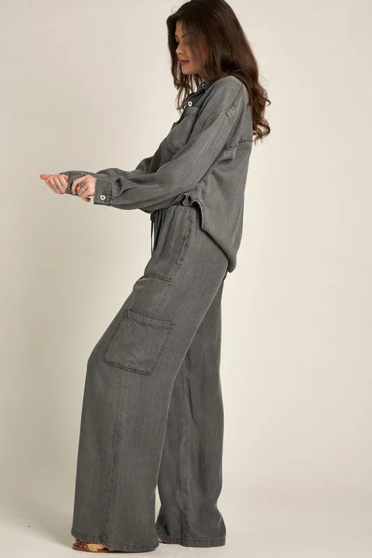 Wide Leg Tencel Pants