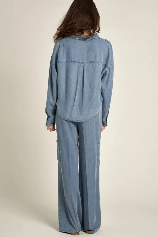Wide Leg Tencel Pants