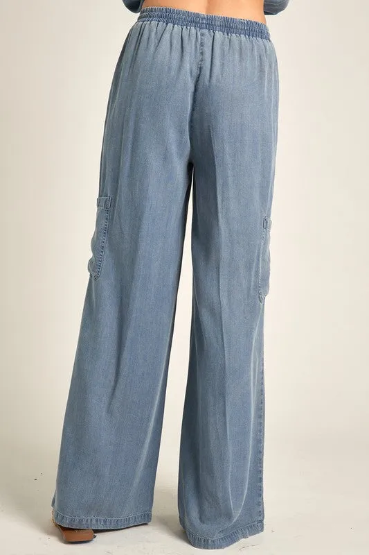Wide Leg Tencel Pants