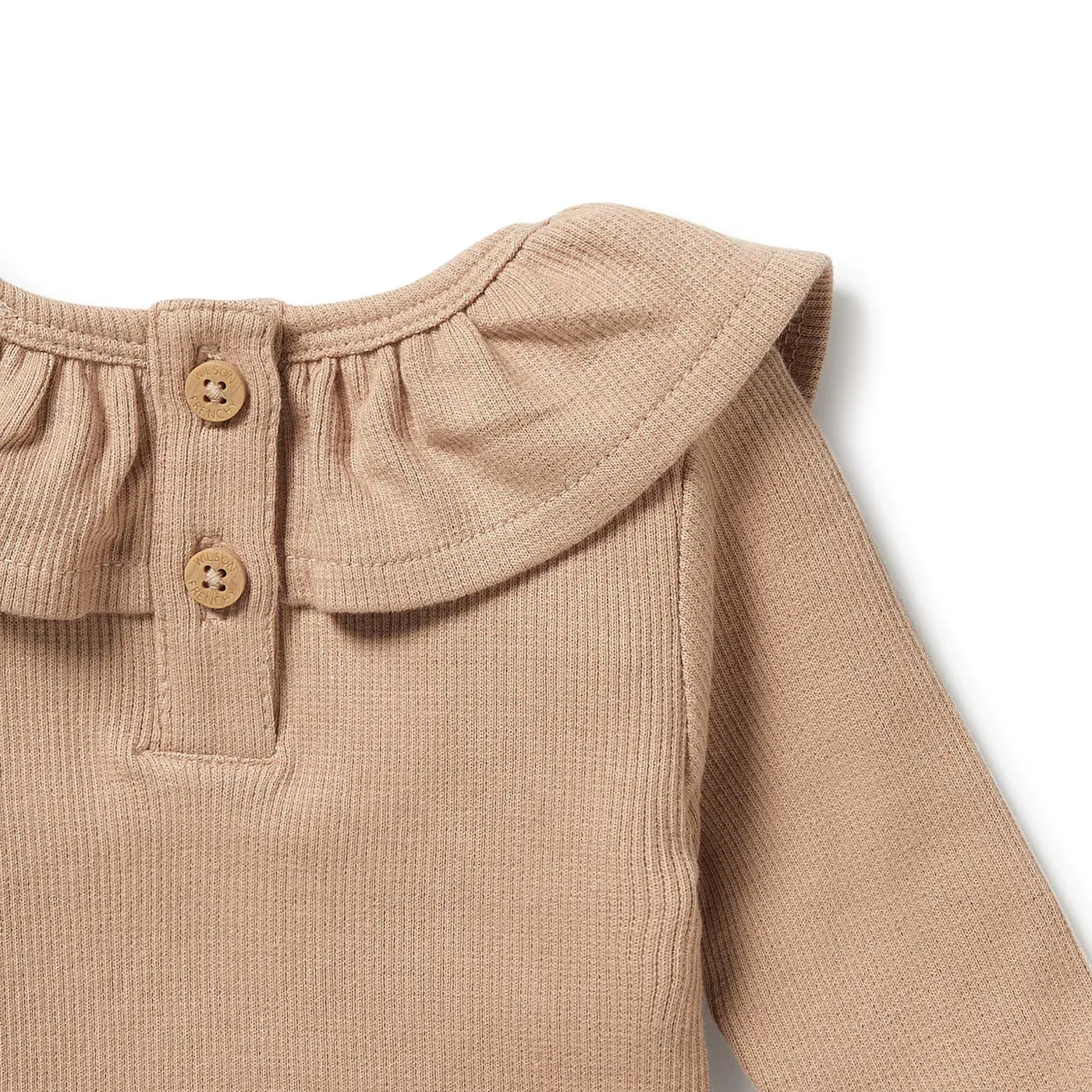 WILSON & FRENCHY FAWN ORGANIC RUFFLE TOP