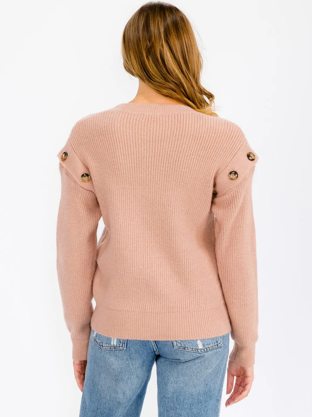 WOMEN'S LONG REMOVABLE SLEEVES PULLOVER SWEATER
