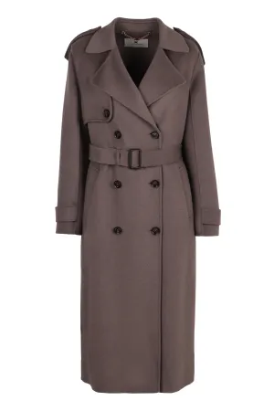 Wool trench coat