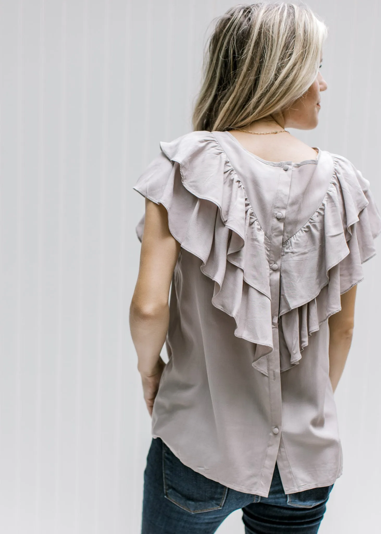 X Double Ruffle Top