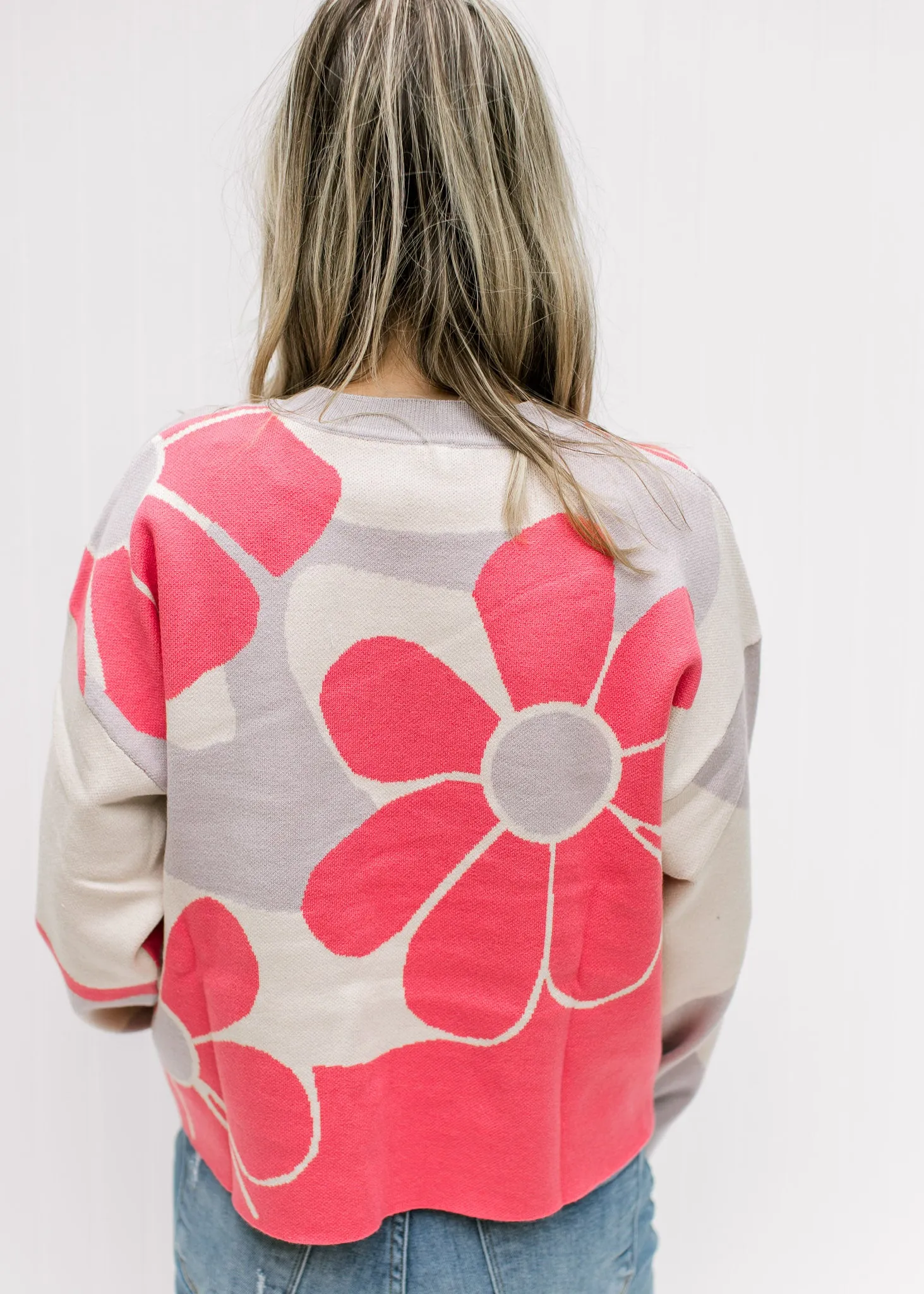 X Huge Flower Sweater