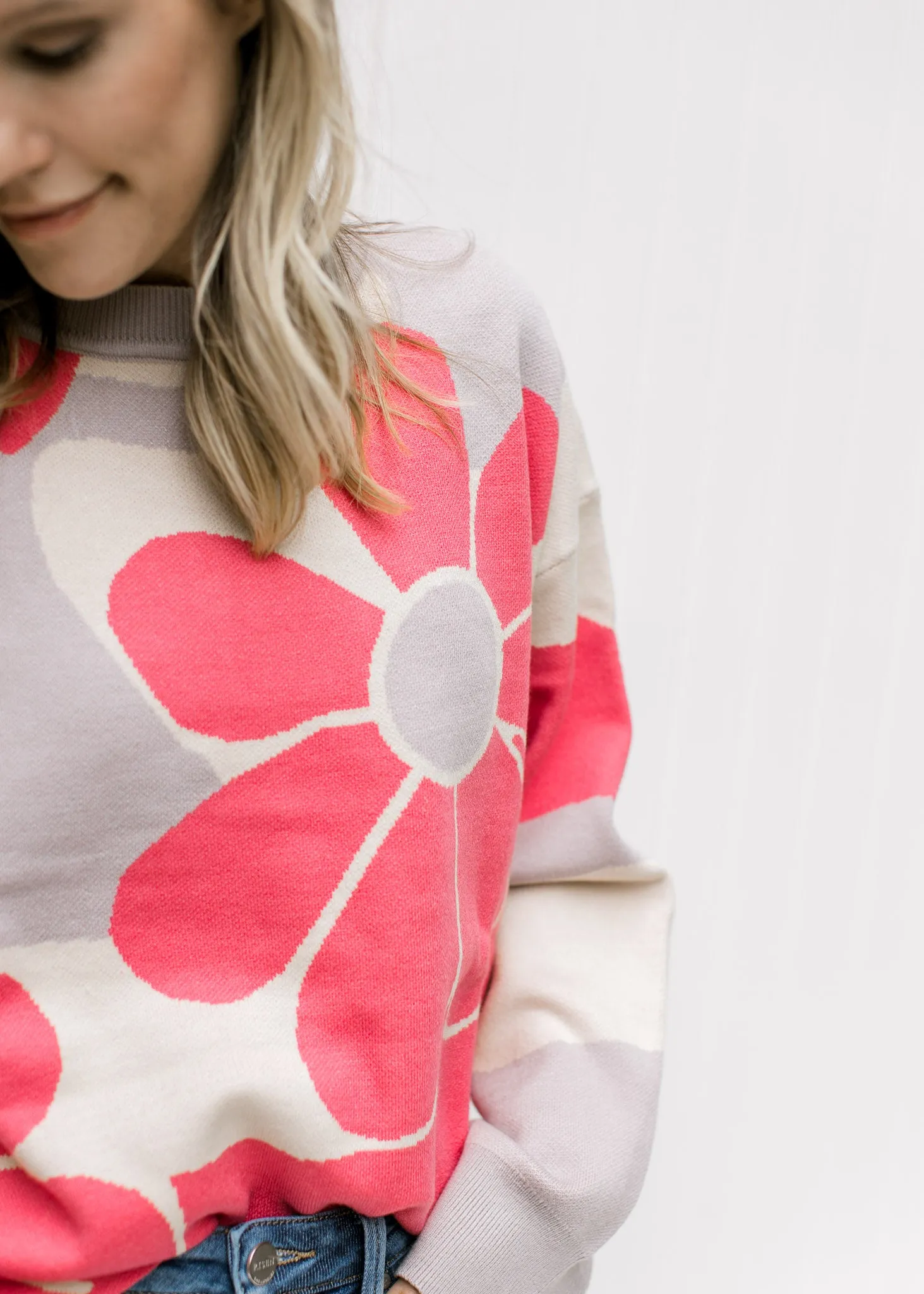 X Huge Flower Sweater