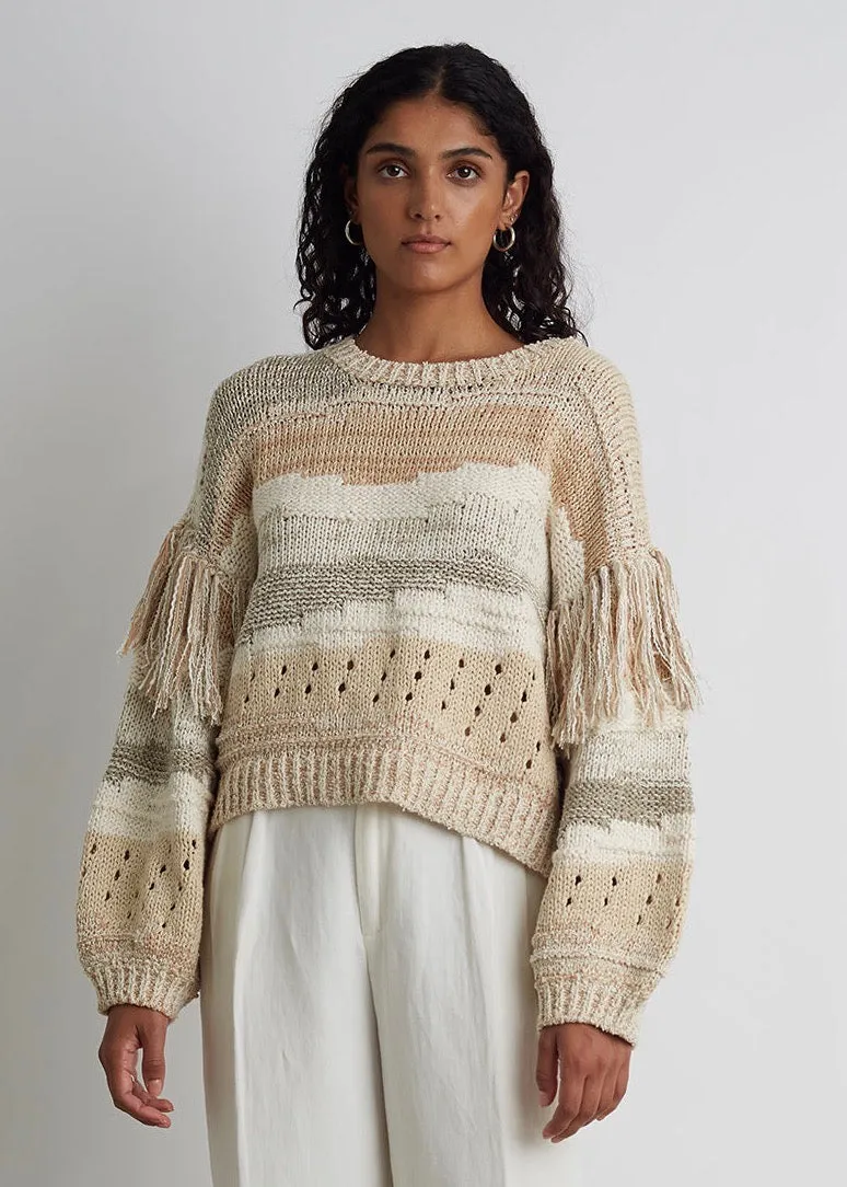 Zora Sweater (Ivory Sand/Beige Combo)